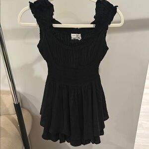 Black Ruffled Sleeveless skort dress from
American eagle perfect for teen
